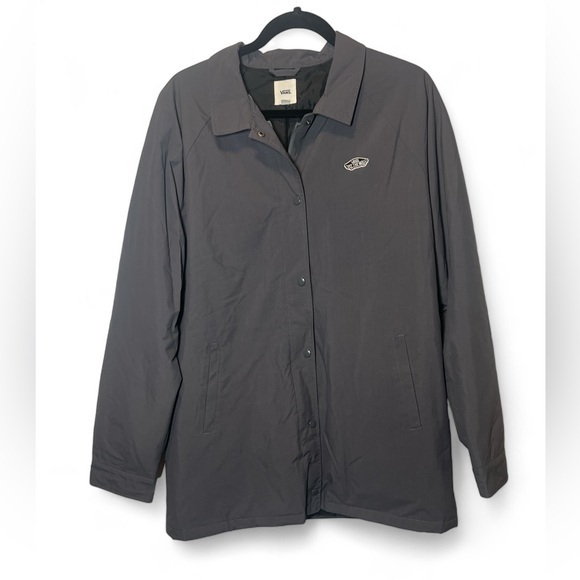 Vans Women L Off The Wall Thanks Coach Long Sleeve Lined Button Zipper‎ Jacket - Picture 1 of 6